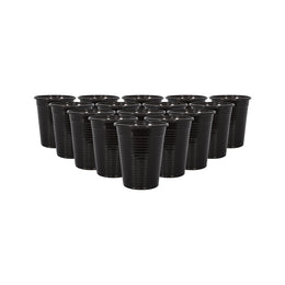Zwarte plastic bekertjes - 100 stuks