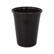 Zwarte plastic bekertjes - 100 stuks