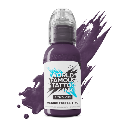 World Famous Limitless Tattoo Ink - Medium Purple 1 v2 30 ml - NextInk Tattoo Supply