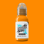 World Famous Limitless Tattoo Ink - Medium Yellow 1 30 ml