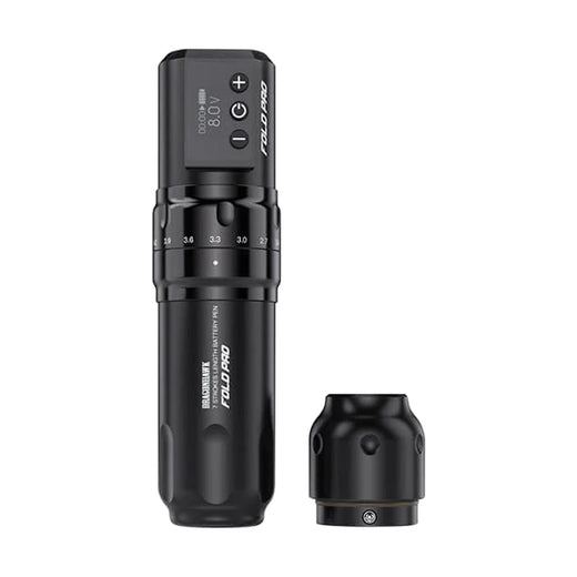 Dragonhawk Fold Pro Wireless Pen Tattoo Machine - Black - Multiple Stroke - NextInk Tattoo Supply