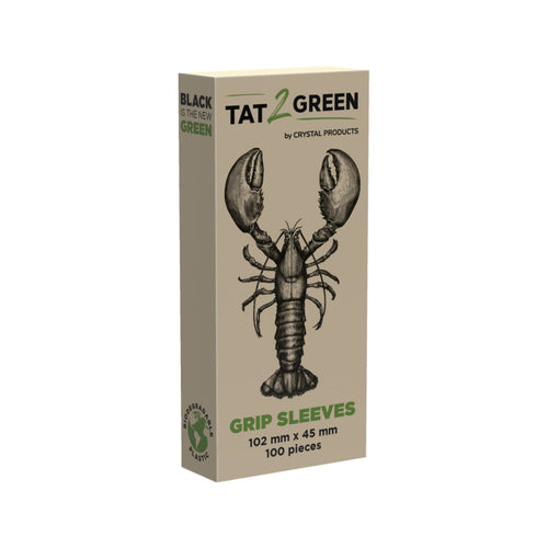 Box of 100 Tat2Green - Black Barrier Grip Sleeves