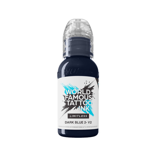 World Famous Limitless Tattoo Ink - Dark Blue 2 v2 30 ml - NextInk Tattoo Supply