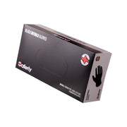 Box of 100 Saferly Black Nitrile Gloves